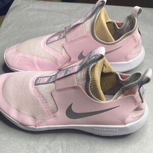 Nike Kids Flex Runner Pink and Gray Sneakers